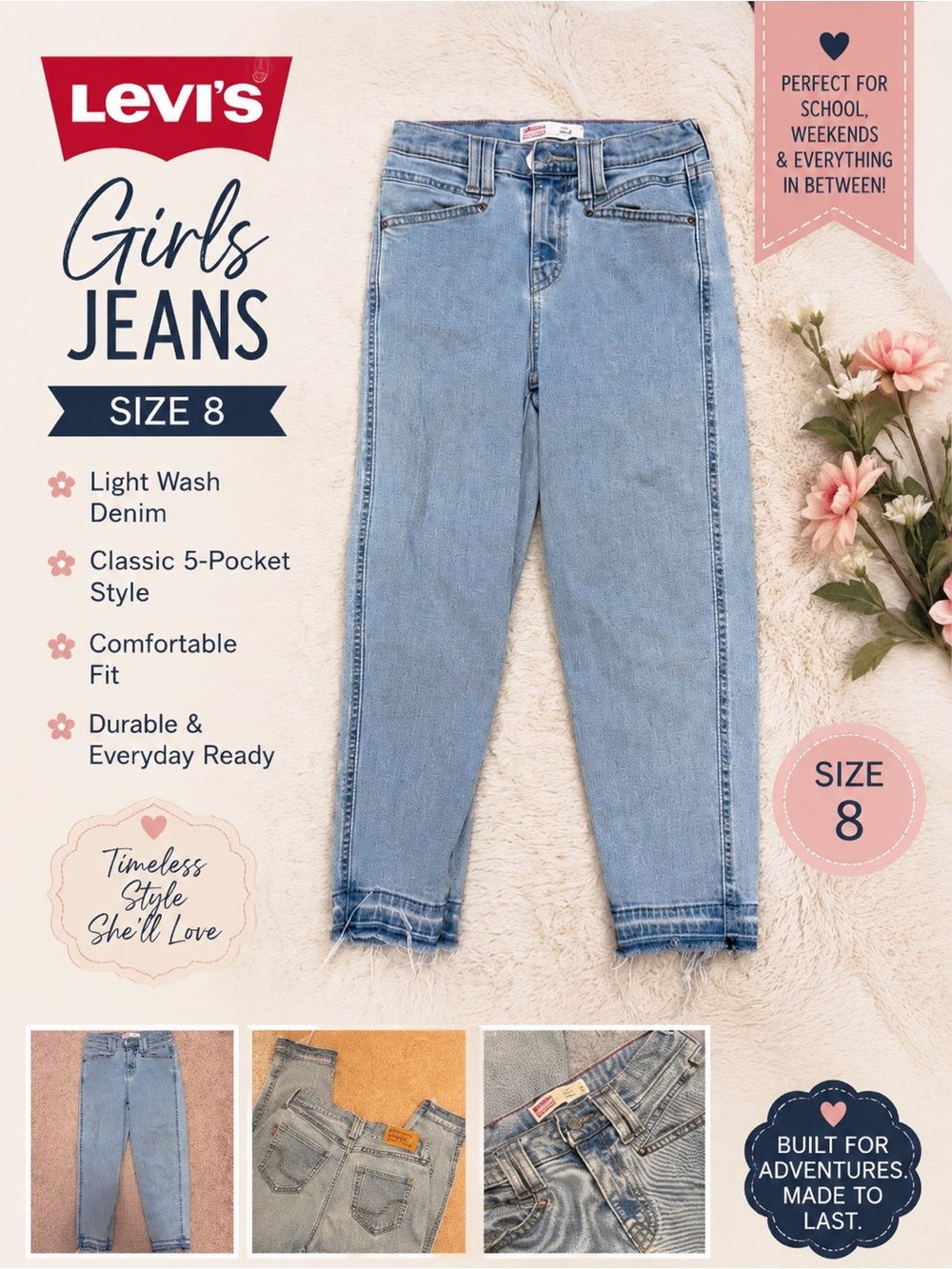 Signature by Levi Strauss Light Blue Kids Jeans